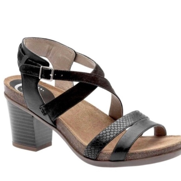 ABEO Black Biana Bio System Comfort Sandals - Picture 1 of 8